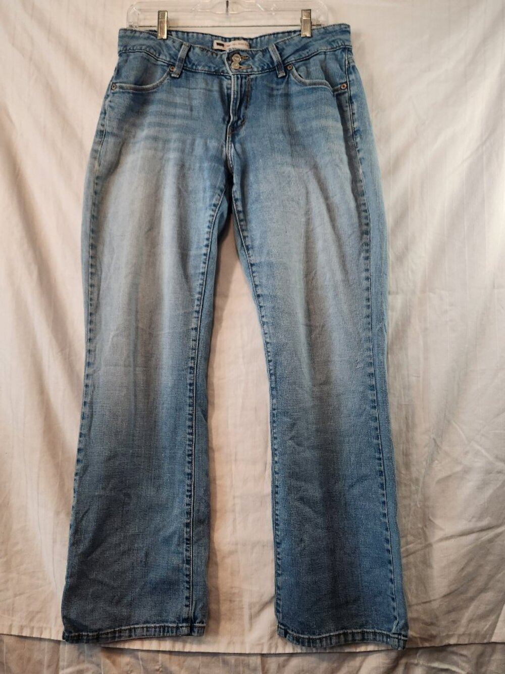 Levi's 529 Curvy Boot Cut Light Wash Flap Pocket Jeans Size 10M